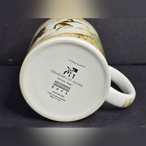 Hawaii Surfing Mug Treasures Aloha Vtg Surf Coffee Cup Honolulu Surfcore Woody - Picture 5 of 6